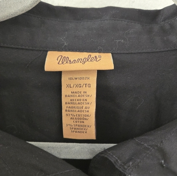 NWT Wrangler Western Fashion Long Sleeve Solid Top Mens Size XL Cowboy - Picture 5 of 8